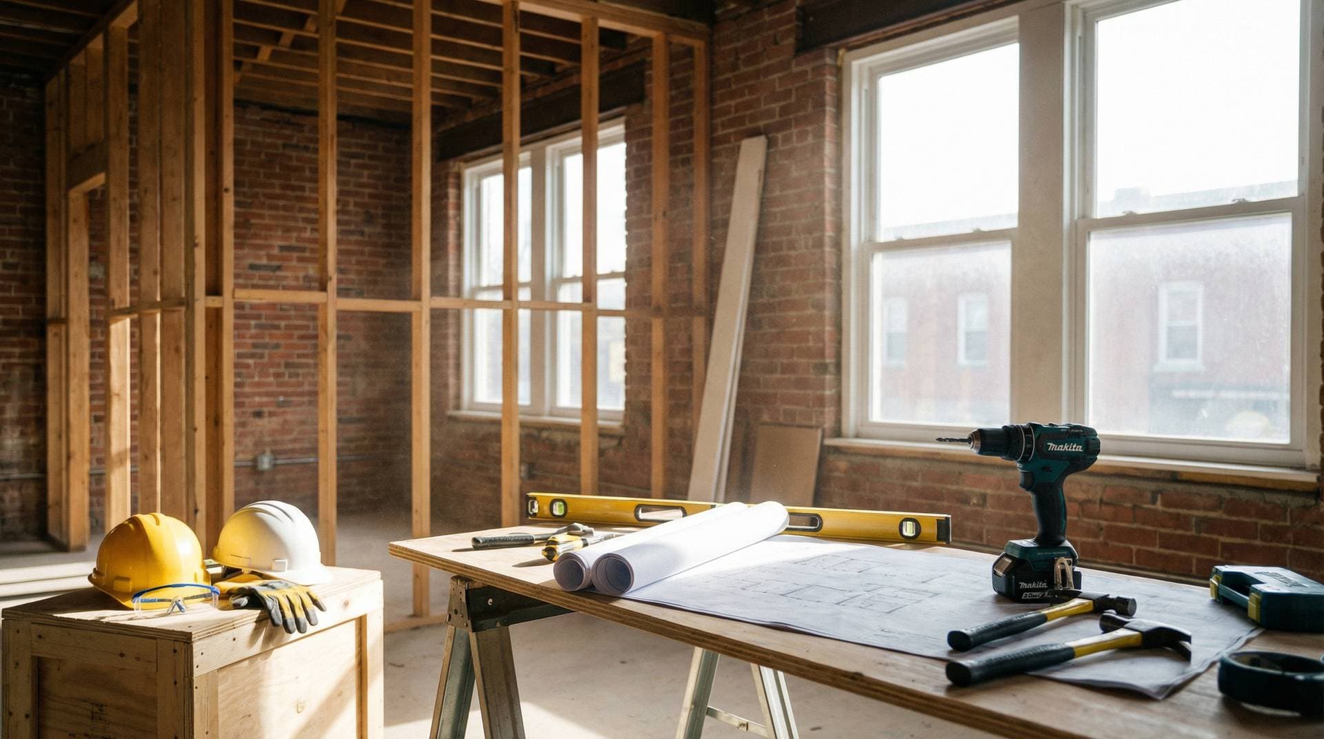 Construction renovation work